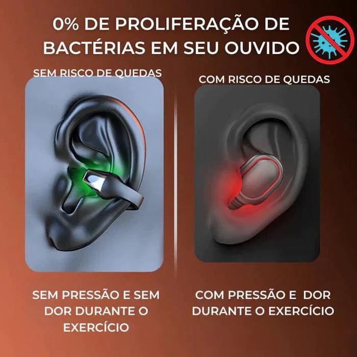 Fone De Ouvido Bluetooth - EarClips De Condução Óssea - big mimo